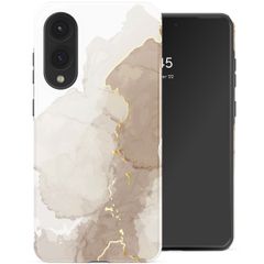 Selencia Vivid Backcover Samsung Galaxy S25 Edge - Marble Light Brown