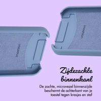 Gepersonaliseerd Color Backcover MagSafe met afneembaar koord en sierlijk hartje  iPhone 12 Pro - Ash Blue