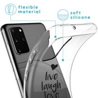 imoshion Design hoesje Galaxy S20 Plus - Live Laugh Love - Zwart