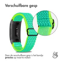 imoshion Elastisch nylon bandje Fitbit Charge 3 / 4 - Groen / Geel