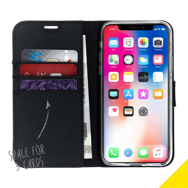 Accezz Wallet Softcase Bookcase Apple iPhone X / Xs - Zwart