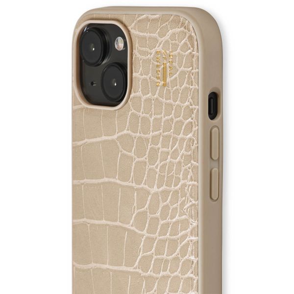 iDeal of Sweden Vegan Leather Backcover iPhone 15 / 14 / 13 - Warm Beige Croco