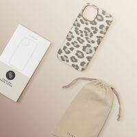 Selencia Sabi Back Cover Panther Print with MagSafe Apple iPhone 15 - Soft Ivory