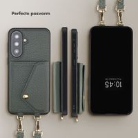 Selencia Sera Telefoonhoes met Koord en Envelop Pashouder Samsung Galaxy A37 (5G) - Sage Green