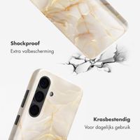 Selencia Vivid Tough Backcover Samsung Galaxy S24 - Golden Beige Marble