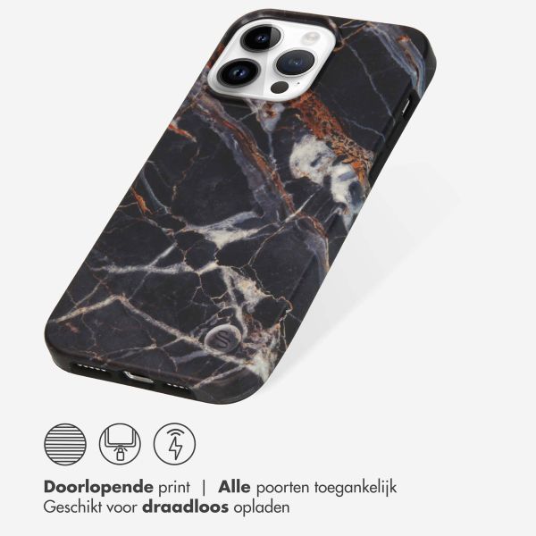 Selencia Aurora Fashion Backcover Apple iPhone 14 Pro Max - Onyx Black Marble