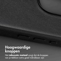 Accezz MagSafe Leather Backcover Apple iPhone 16 Pro - Onyx Black