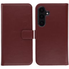 Selencia Echt Leren Bookcase Samsung Galaxy S25 - Burgundy