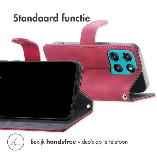imoshion Bookcase met koord Motorola Moto G77 - Rood