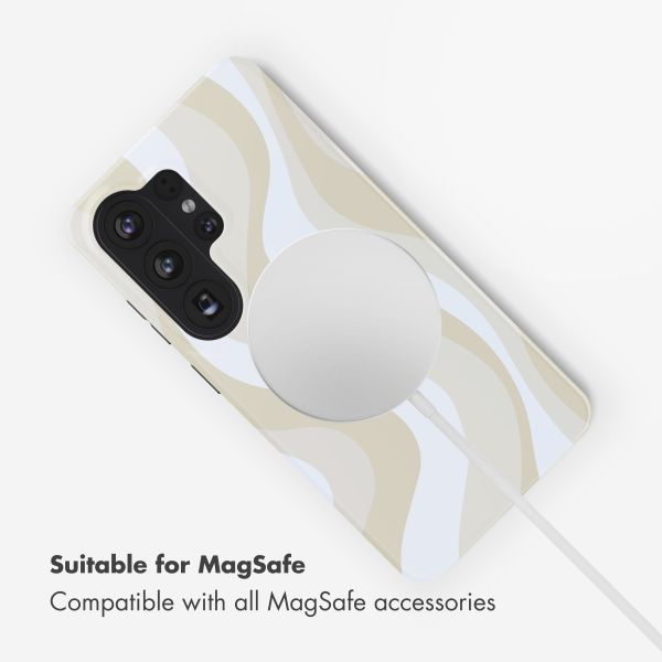 Selencia Vivid Back Cover with MagSafe Samsung Galaxy S26 Ultra - Desert Waves Beige