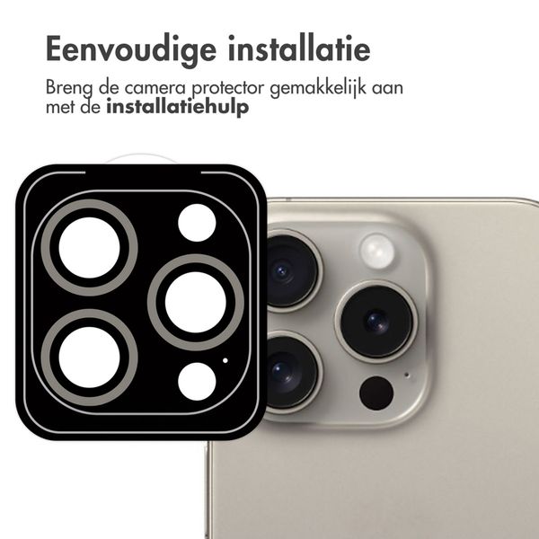 imoshion 2 Pack Camera lens protector Apple iPhone 15 Pro / 15 Pro Max - Natural Titanium