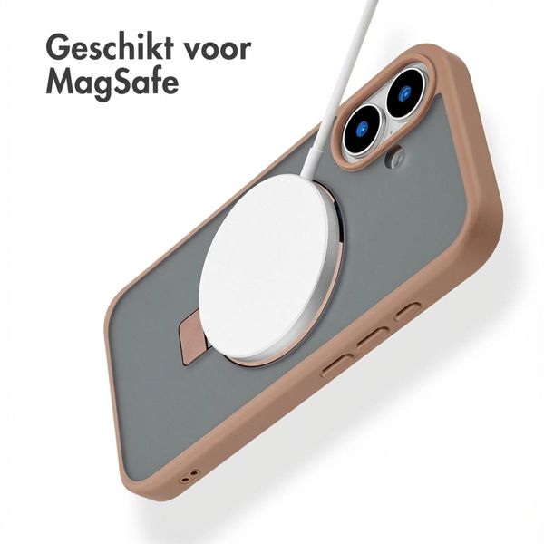 Accezz Ring Stand Backcover met MagSafe Apple iPhone 16 - Bruin