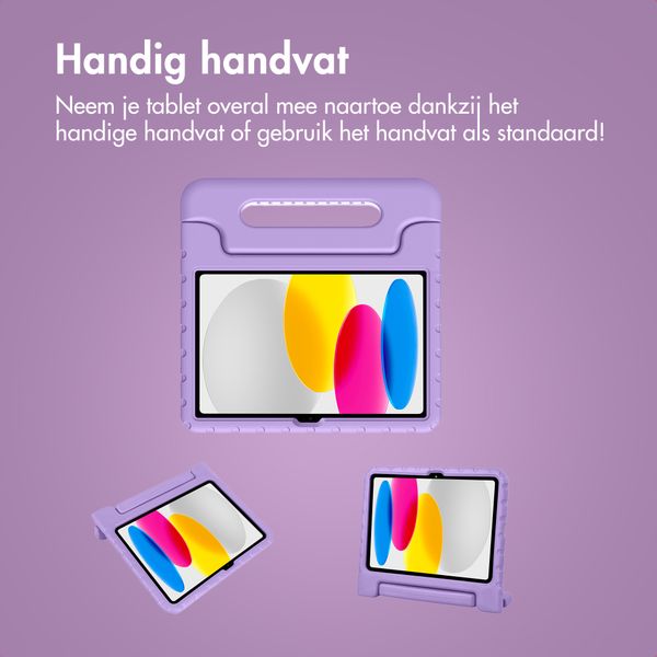 imoshion Kidsproof Backcover met handvat Apple iPad 11 (2025) 11 inch A16 / iPad 10 (2022) 10.9 inch - Lila