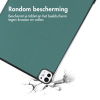 imoshion Trifold Bookcase Apple iPad Pro 11 (2024) M4 - Donkergroen