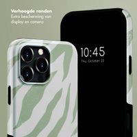 Selencia Vivid Tough Backcover met MagSafe iPhone 16 Pro Max - Colorful Zebra Sage Green