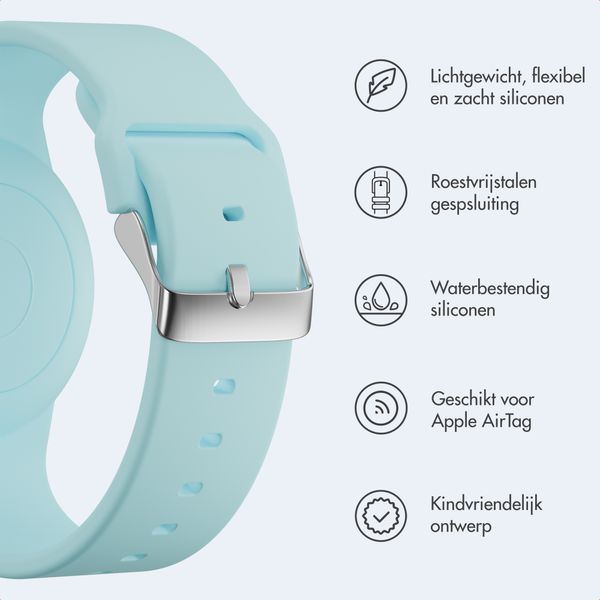 imoshion AirTag Kinderarmband - Houder voor Apple AirTag - One Size - Denim Blue