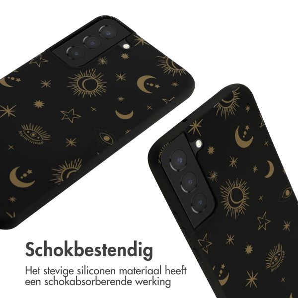 imoshion Siliconen design hoesje met koord Samsung Galaxy S22 Plus - Sky Black