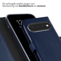 Selencia Echt Leren Bookcase Google Pixel 11 / 11 Pro - Donkerblauw