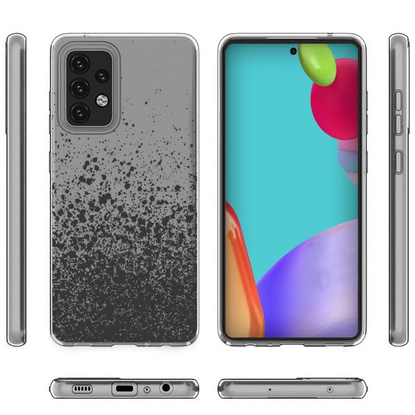 imoshion Design hoesje Samsung Galaxy A52(s) (5G/4G) - Spetters - Zwart