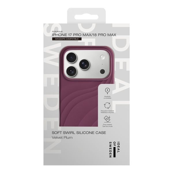 iDeal of Sweden Soft Swirl Silicone MagSafe Case Apple iPhone 17 Pro Max - Velvet Plum