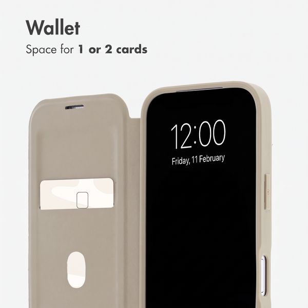 imoshion Transparent Wallet Case with MagSafe Apple iPhone 18 Pro / 17 Pro - Beige