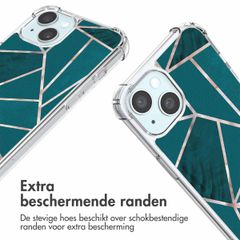 imoshion Design hoesje met koord Apple iPhone 15 - Petrol Green Graphic