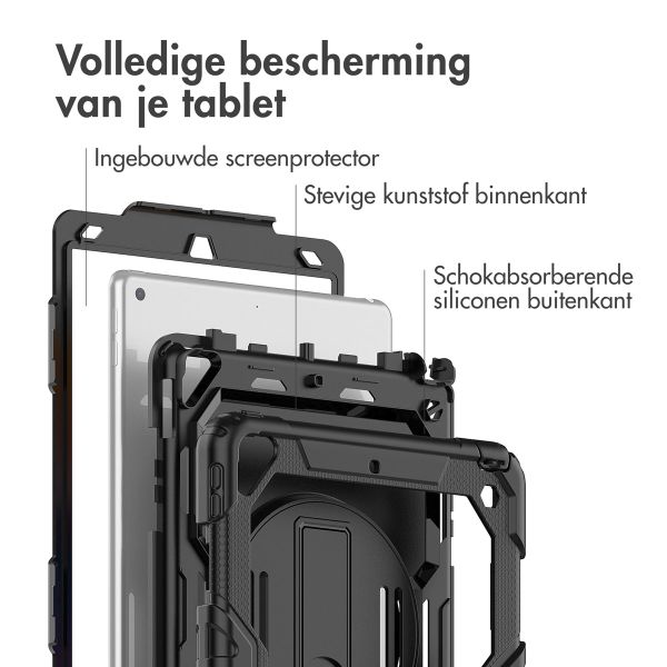 Accezz Rugged Backcover met schouderstrap Apple iPad Air 3 (2019) / Pro 10.5 (2017) - Zwart