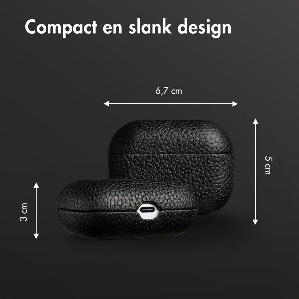 Accezz Echt Leren Case AirPods Pro - Zwart