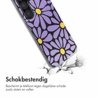 imoshion Design hoesje Samsung Galaxy S24 FE - Tropical Violet Flowers Connect