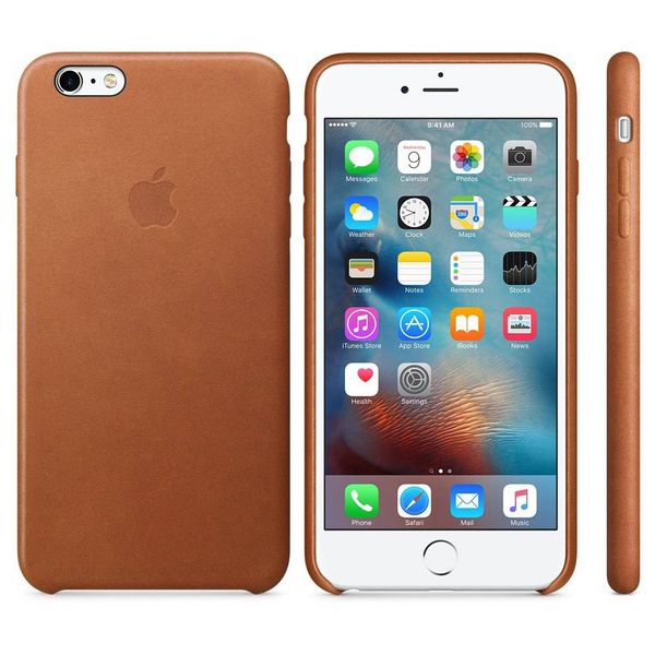 Apple Leather Backcover iPhone 6(s) Plus - Saddle Brown