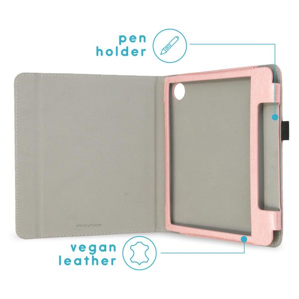 imoshion Vegan Leather Bookcase Kobo Sage / Tolino Epos 3 - Rosé Goud