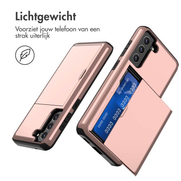 imoshion Backcover met pasjeshouder Samsung Galaxy S21 FE - Rosé Goud