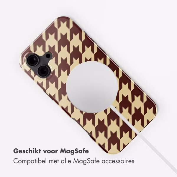 Selencia Vivid Backcover met MagSafe Apple iPhone 16 - Pied-de-Poule