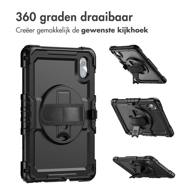 Accezz Rugged Backcover met schouderstrap Lenovo Idea Tab - Zwart