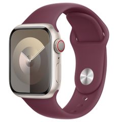 Apple Sport Band Apple Watch Series 1 t/m 9 / SE (38/40/41 mm) | Series 10 / 11 (42 mm) - Maat M/L - Mulberry