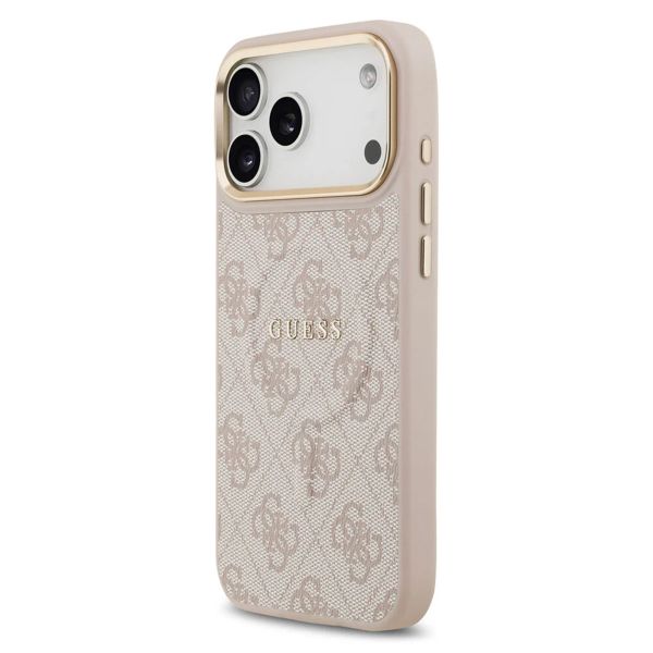 Guess Classic 4G Logo Backcover met MagSafe Apple iPhone 17 Pro - Roze
