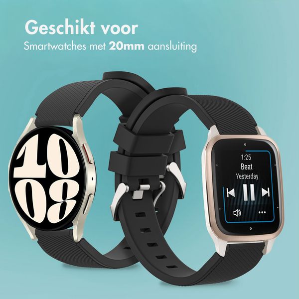 imoshion Flexibel Siliconen bandje voor de Samsung Galaxy Watch 7 (40/44 mm) - Zwart