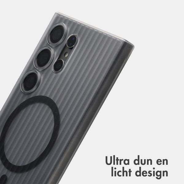 Accezz Lite Backcover met MagSafe | Fluted | Samsung Galaxy S24 Ultra - Grijs