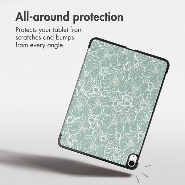 imoshion Design Trifold Case Apple iPad Air 11 inch (2026) M4 / (2025) M3 / (2024) M2 / Air 5 (2022) / Air 4 (2020) - Botanica