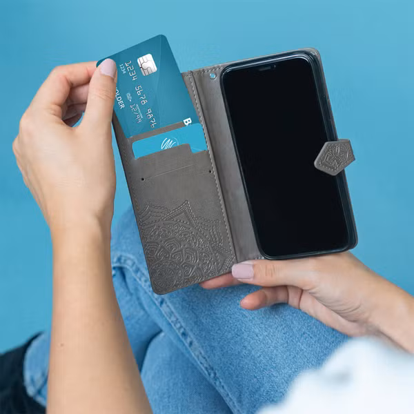 imoshion Mandala Bookcase Motorola Moto G30 / G20 / G10 (Power) - Grijs