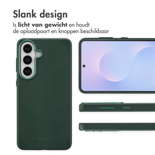 Accezz MagSafe Leather Backcover Samsung Galaxy S26 Plus - Cedar Green