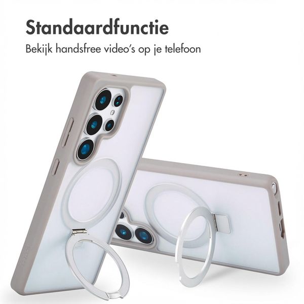 Accezz Ring Stand Backcover met MagSafe Samsung Galaxy S25 Ultra - Grijs