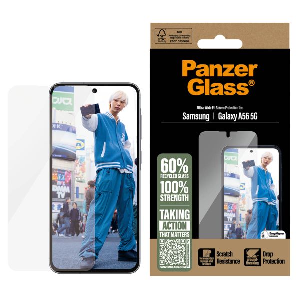 PanzerGlass Ultra-Wide Fit Screenprotector incl. applicator Samsung Galaxy A56