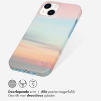 Selencia Aurora Fashion Backcover iPhone 14 - Duurzaam hoesje - 100% gerecycled - Sky Sunset Multicolor