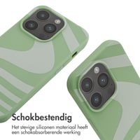 imoshion Siliconen design hoesje met koord iPhone 14 Pro - Retro Green