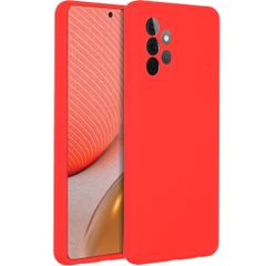 Accezz Liquid Silicone Backcover Samsung Galaxy A72 - Rood