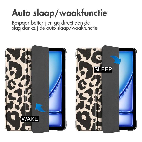 imoshion Design Trifold Bookcase Apple iPad Air 13 inch (2025) M3 / (2024) M2 - Leopard