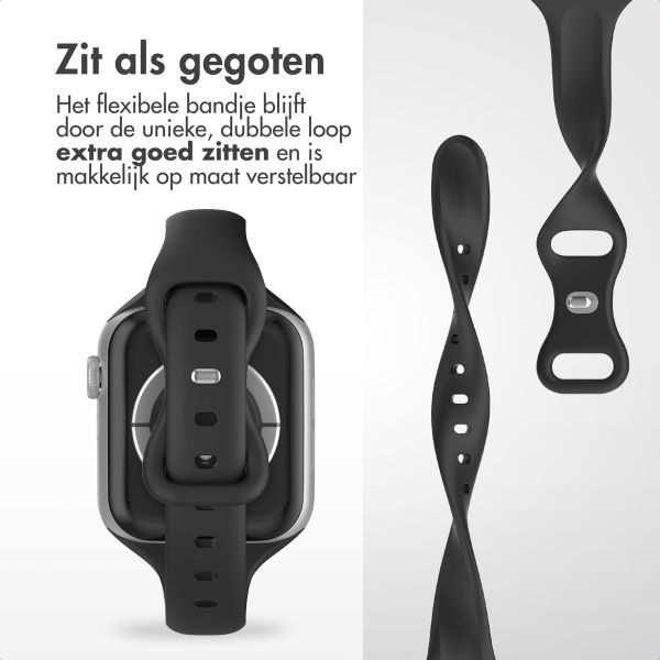 imoshion Slim siliconen bandje Apple Watch Series 1 t/m 10 / SE / Ultra (2) (44/45/46/49 mm) - Zwart