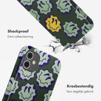 Selencia Vivid Backcover Apple iPhone 11 - Wavy Smiley Green