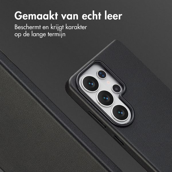 Accezz MagSafe Leather Backcover Samsung Galaxy S26 Ultra - Onyx Black